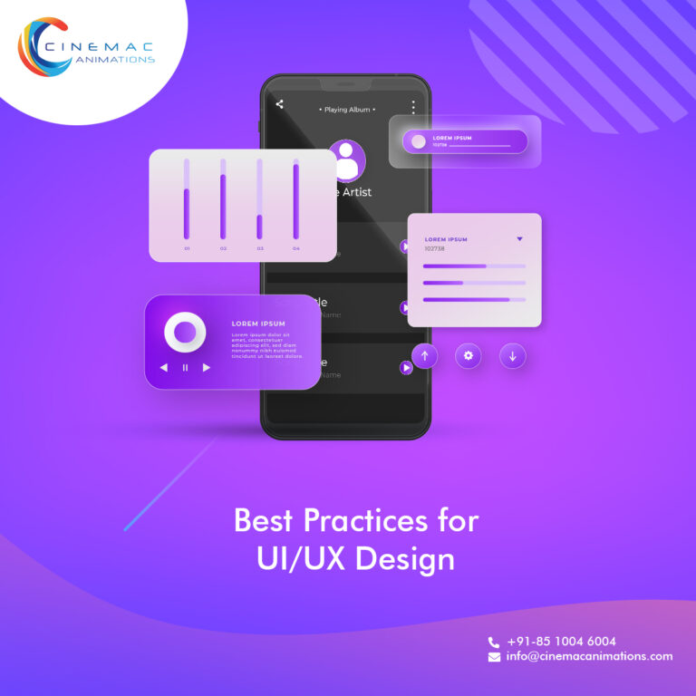 Best Practices for UI/UX Design - Cinemac Animation Delhi